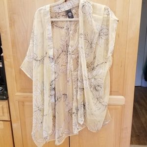 Vince Camuto Printed Floral Cardigan NWT